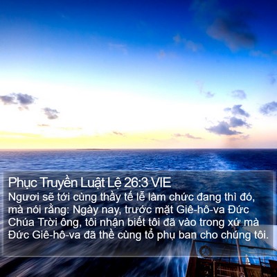 Phục Truyền Luật Lệ 26:3 VIE Bible Verse Image