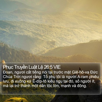 Phục Truyền Luật Lệ 26:5 VIE Bible Verse Image