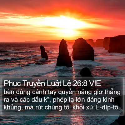 Phục Truyền Luật Lệ 26:8 VIE Bible Verse Image