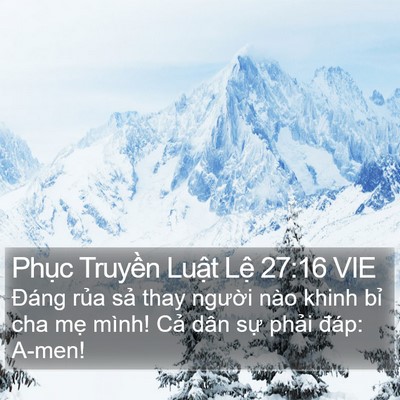 Phục Truyền Luật Lệ 27:16 VIE Bible Verse Image