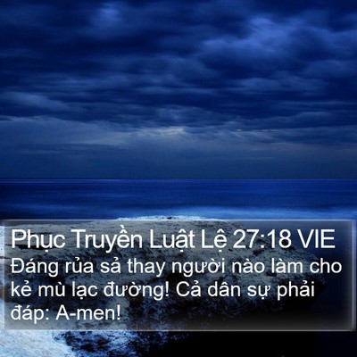 Phục Truyền Luật Lệ 27:18 VIE Bible Verse Image