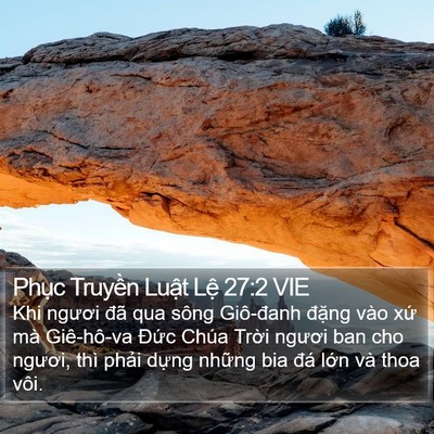 Phục Truyền Luật Lệ 27:2 VIE Bible Verse Image