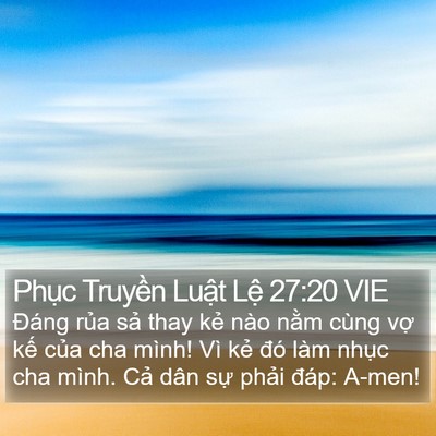 Phục Truyền Luật Lệ 27:20 VIE Bible Verse Image