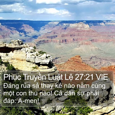 Phục Truyền Luật Lệ 27:21 VIE Bible Verse Image