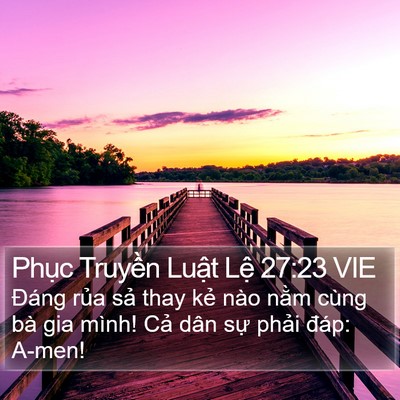 Phục Truyền Luật Lệ 27:23 VIE Bible Verse Image
