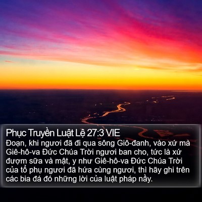 Phục Truyền Luật Lệ 27:3 VIE Bible Verse Image