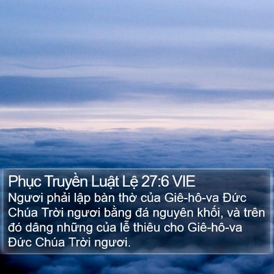 Phục Truyền Luật Lệ 27:6 VIE Bible Verse Image