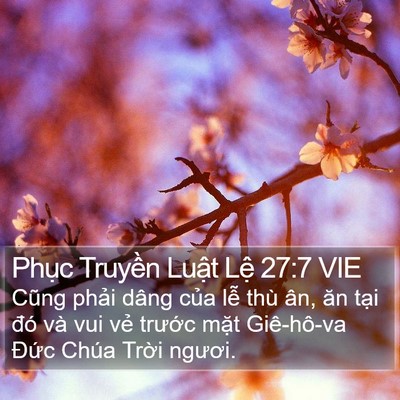 Phục Truyền Luật Lệ 27:7 VIE Bible Verse Image