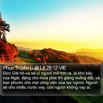 Phục Truyền Luật Lệ 28:12 VIE Bible Verse Image