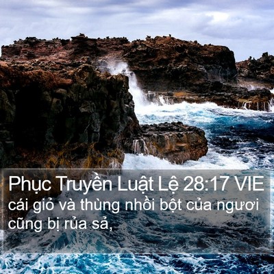 Phục Truyền Luật Lệ 28:17 VIE Bible Verse Image
