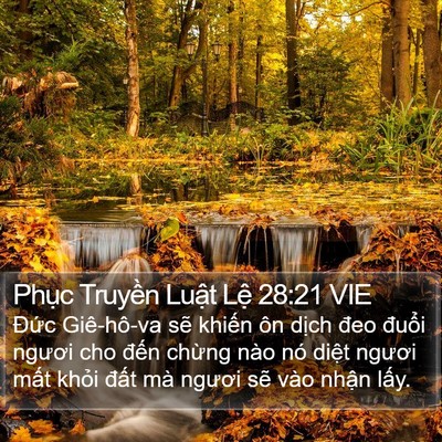 Phục Truyền Luật Lệ 28:21 VIE Bible Verse Image