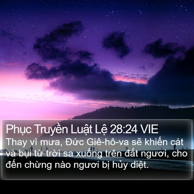 Phục Truyền Luật Lệ 28:24 VIE Bible Verse Image