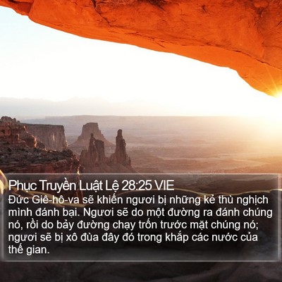 Phục Truyền Luật Lệ 28:25 VIE Bible Verse Image