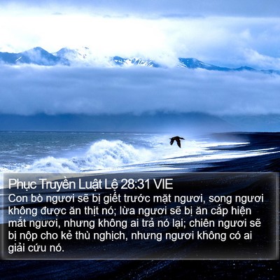 Phục Truyền Luật Lệ 28:31 VIE Bible Verse Image