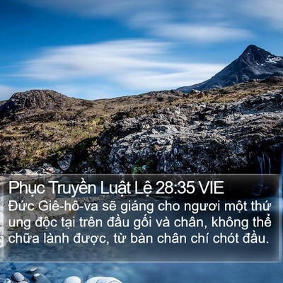 Phục Truyền Luật Lệ 28:35 VIE Bible Verse Image