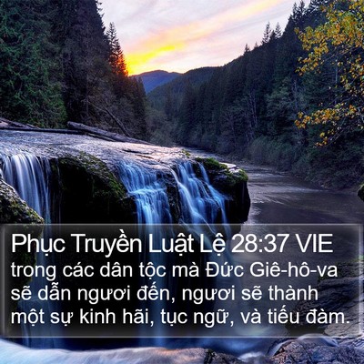 Phục Truyền Luật Lệ 28:37 VIE Bible Verse Image