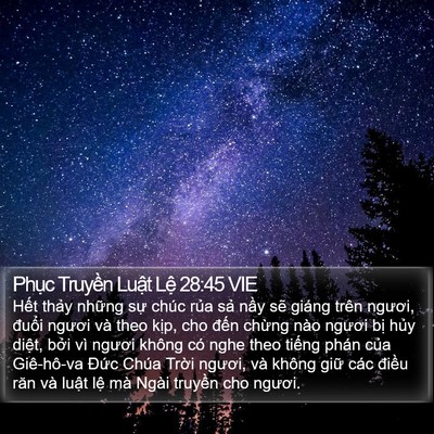 Phục Truyền Luật Lệ 28:45 VIE Bible Verse Image