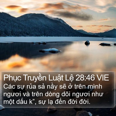Phục Truyền Luật Lệ 28:46 VIE Bible Verse Image