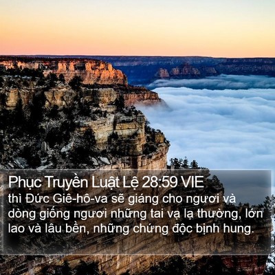 Phục Truyền Luật Lệ 28:59 VIE Bible Verse Image