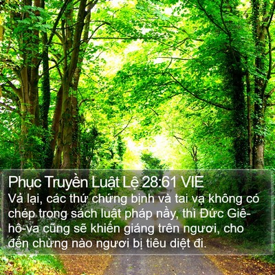Phục Truyền Luật Lệ 28:61 VIE Bible Verse Image