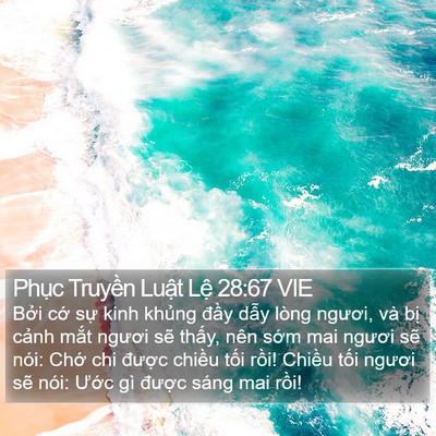 Phục Truyền Luật Lệ 28:67 VIE Bible Verse Image