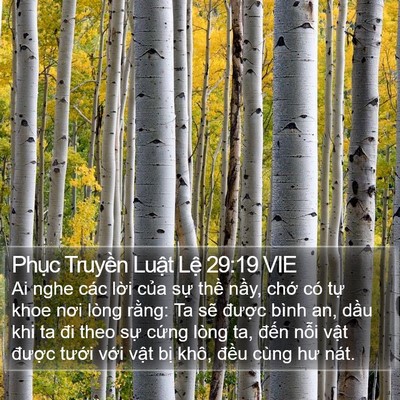 Phục Truyền Luật Lệ 29:19 VIE Bible Verse Image