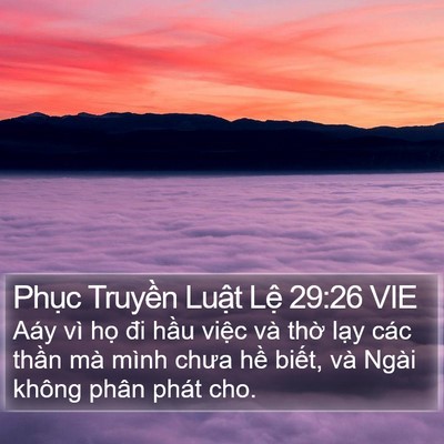 Phục Truyền Luật Lệ 29:26 VIE Bible Verse Image
