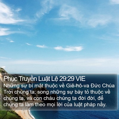 Phục Truyền Luật Lệ 29:29 VIE Bible Verse Image
