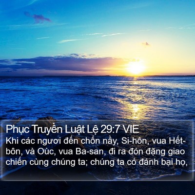 Phục Truyền Luật Lệ 29:7 VIE Bible Verse Image