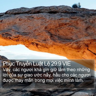 Phục Truyền Luật Lệ 29:9 VIE Bible Verse Image