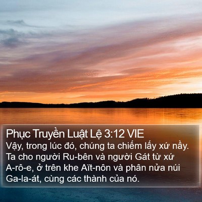 Phục Truyền Luật Lệ 3:12 VIE Bible Verse Image
