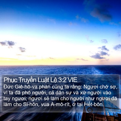 Phục Truyền Luật Lệ 3:2 VIE Bible Verse Image
