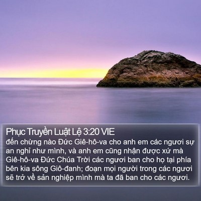 Phục Truyền Luật Lệ 3:20 VIE Bible Verse Image