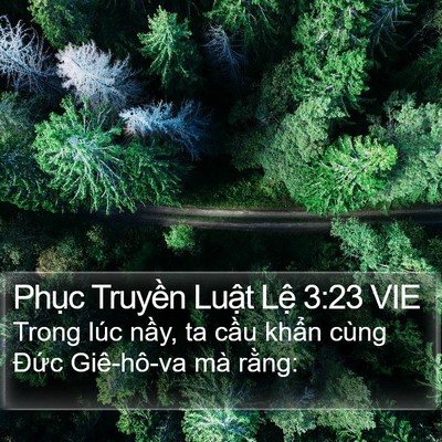 Phục Truyền Luật Lệ 3:23 VIE Bible Verse Image