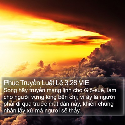 Phục Truyền Luật Lệ 3:28 VIE Bible Verse Image