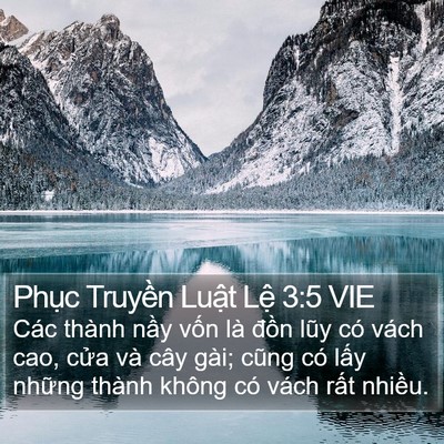 Phục Truyền Luật Lệ 3:5 VIE Bible Verse Image