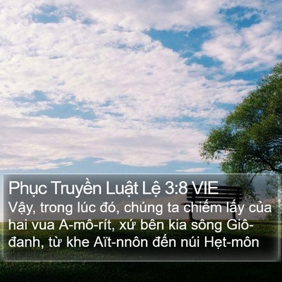 Phục Truyền Luật Lệ 3:8 VIE Bible Verse Image
