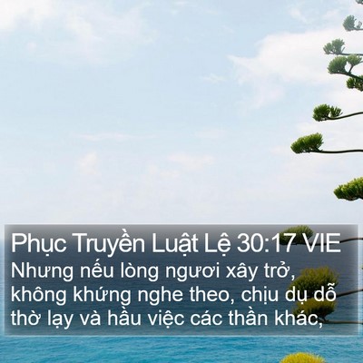 Phục Truyền Luật Lệ 30:17 VIE Bible Verse Image