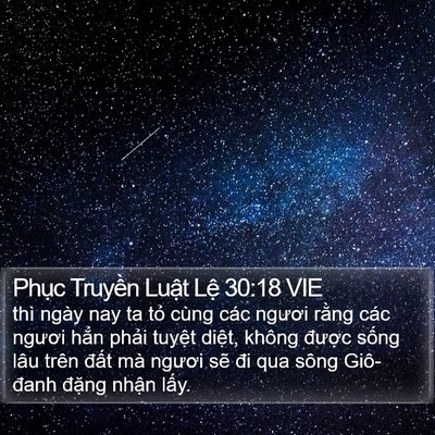 Phục Truyền Luật Lệ 30:18 VIE Bible Verse Image