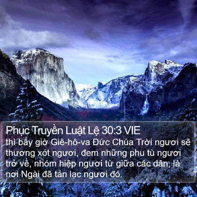 Phục Truyền Luật Lệ 30:3 VIE Bible Verse Image