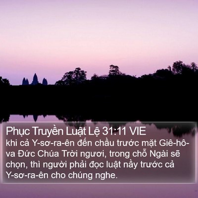 Phục Truyền Luật Lệ 31:11 VIE Bible Verse Image