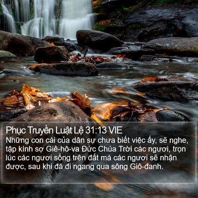 Phục Truyền Luật Lệ 31:13 VIE Bible Verse Image