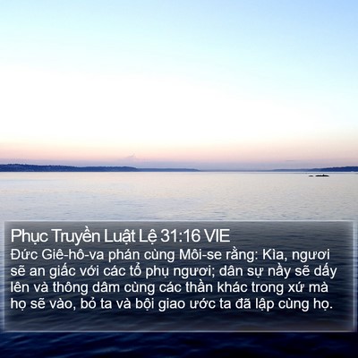 Phục Truyền Luật Lệ 31:16 VIE Bible Verse Image