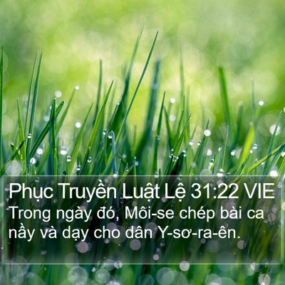 Phục Truyền Luật Lệ 31:22 VIE Bible Verse Image