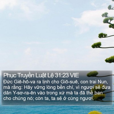 Phục Truyền Luật Lệ 31:23 VIE Bible Verse Image