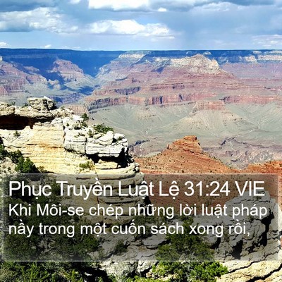 Phục Truyền Luật Lệ 31:24 VIE Bible Verse Image