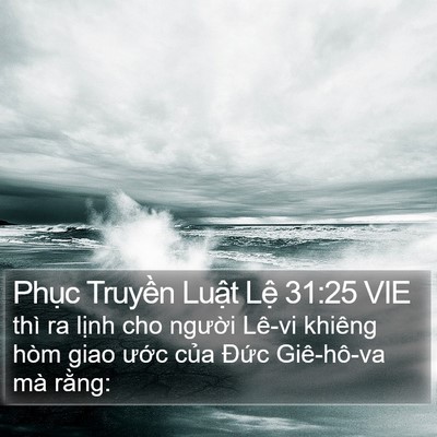 Phục Truyền Luật Lệ 31:25 VIE Bible Verse Image