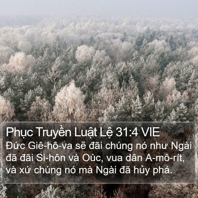 Phục Truyền Luật Lệ 31:4 VIE Bible Verse Image