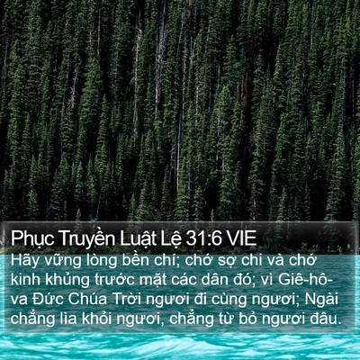 Phục Truyền Luật Lệ 31:6 VIE Bible Verse Image