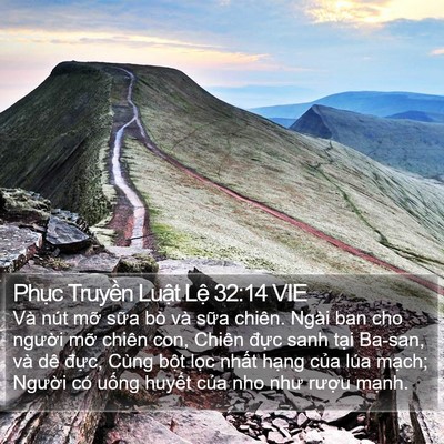 Phục Truyền Luật Lệ 32:14 VIE Bible Verse Image
